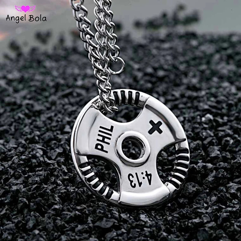 Ожерелье для фитнеса кроссфита тренажерного зала|dumbbell pendant|necklace necklacegym necklace |