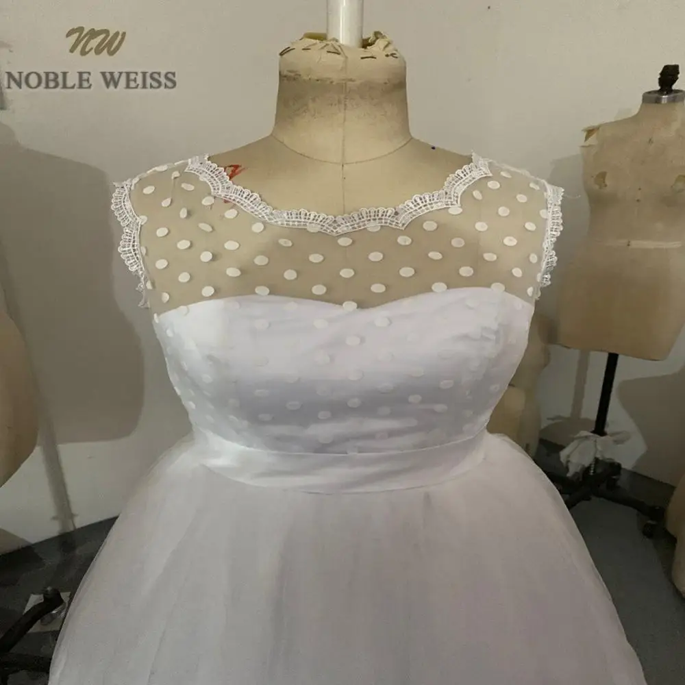 Простое пляжное свадебное платье без рукавов недорогие платья невесты в горошек