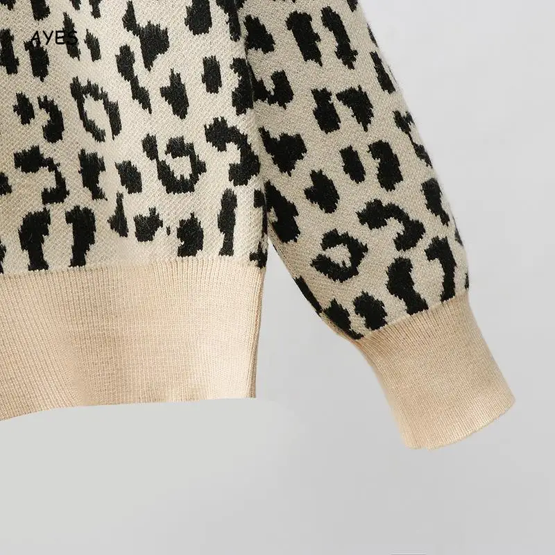 

Knitwear Sweater Women Leopard Sweaters Long Sleeve Pullovers Autumn Winter O Neck 2020 Knitwear Clothes Knittings Knit Jumpers