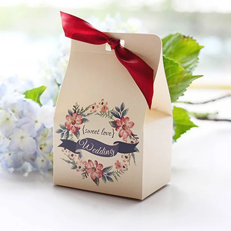 20pcs Wedding Favor and Sweet Gift Bags Candy Box for Baby Shower Birthday Guests Event Party Supplies With Ribbon | Дом и сад