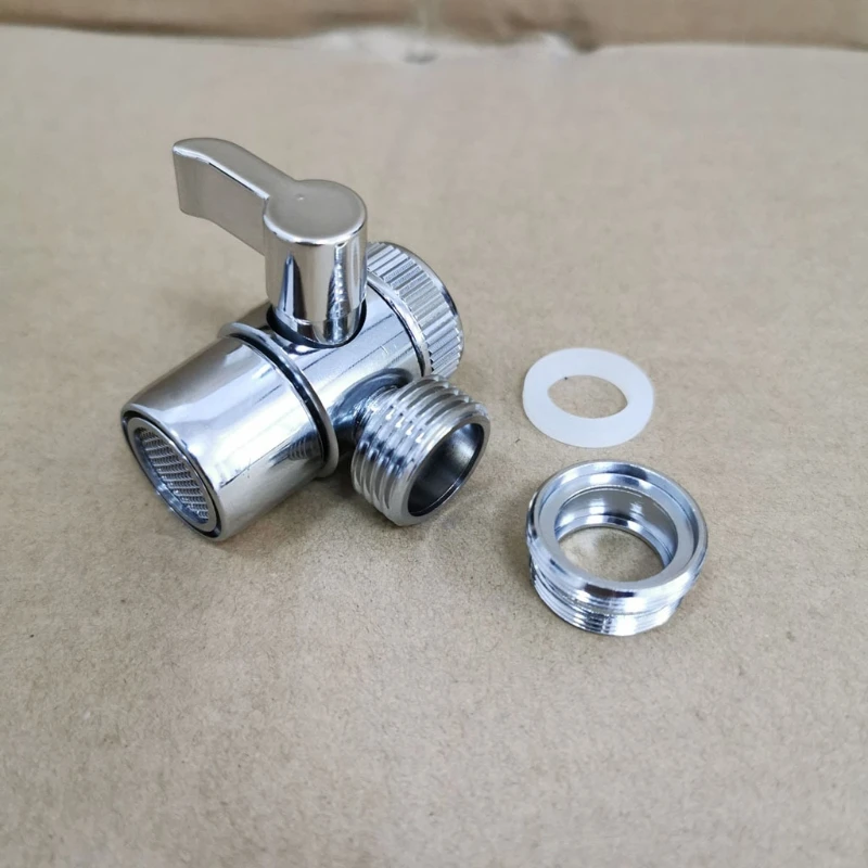 

Brass Sink Valve Diverter Faucet Splitter Kitchen Bathroom Faucet Replacement E8BD