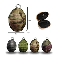 grenade shaped key wallets multifunctional pu leather hand zipper change bag outdoor small headphone case keychain holder pouch