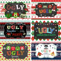 mocsicka ugly sweater party photo background christmas backdrop for photography winter snowflake decoration poster photo studio