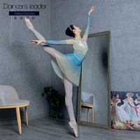 ballet leotard for womens practice clothes new velvet gradient color gymnastics leotard adult ballerina ballet lyric skirt