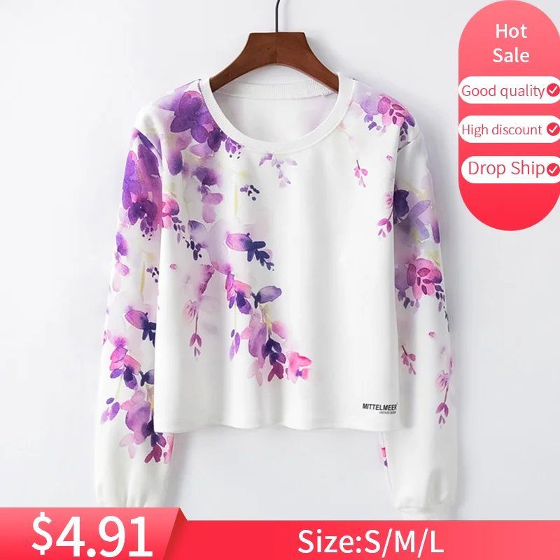 Кофты 2019 Женская Повседневная блузка свободного кроя с длинным рукавом О