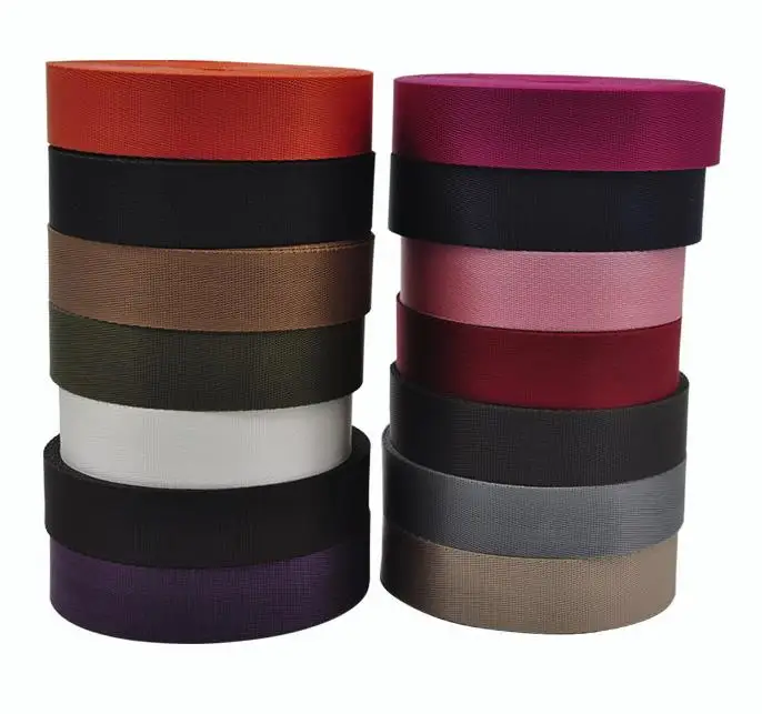 

2M/lot 38mm High Quality Color Strap Nylon Webbing Herringbone Pattern Knapsack Strapping Sewing Ribbon Bag Belt Accessories