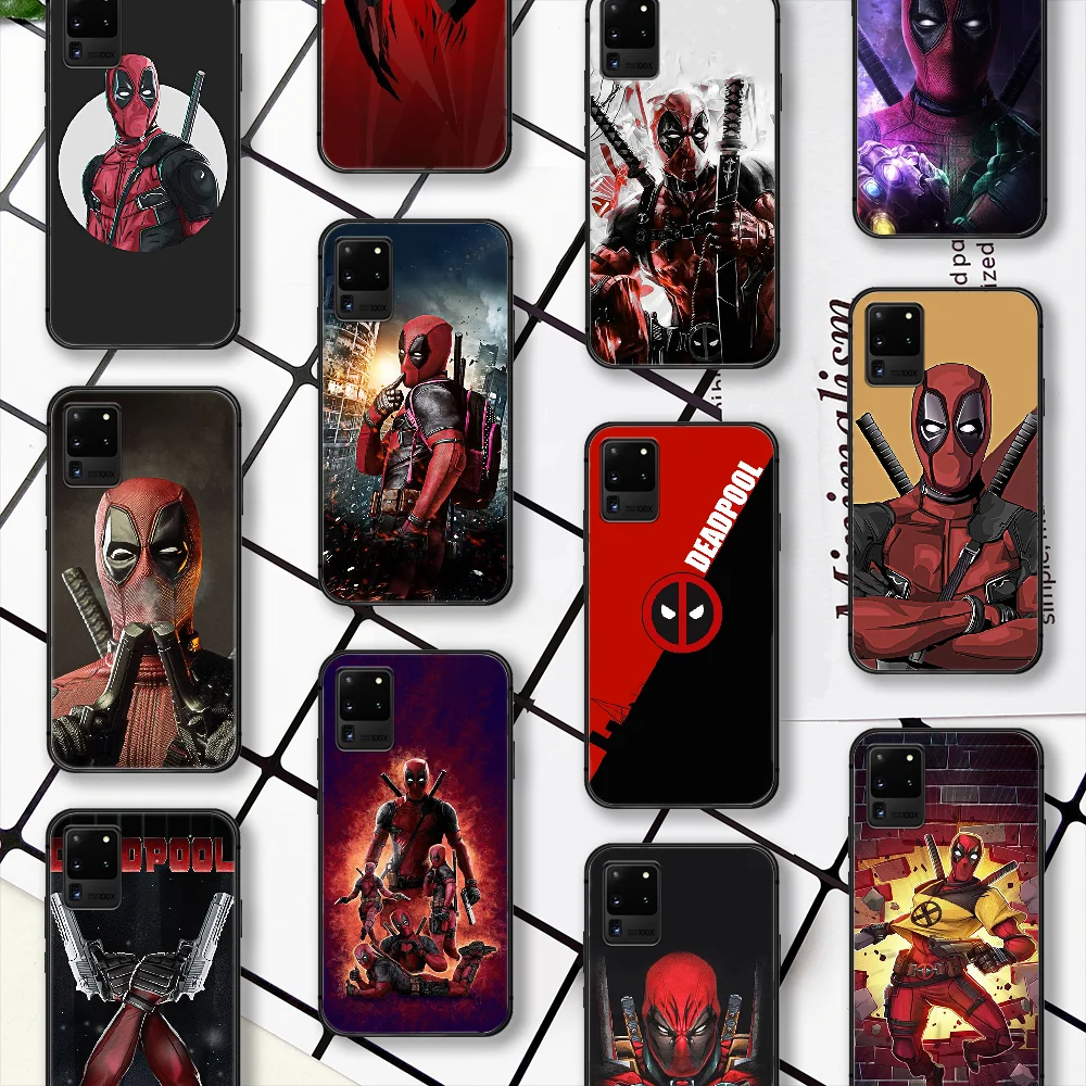 

Super Hero Deadpools Movie Phone Case For Samsung Galaxy Note S 8 9 10 20 Plus E Lite Uitra black Funda Painting Cell 3D Shell