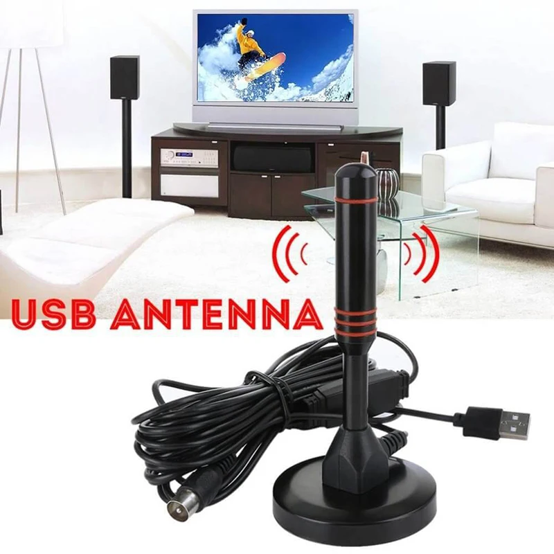 HD цифровая комнатная усиленная ТВ антенна на 200 миль Ultra TV с усилителем VHF/UHF