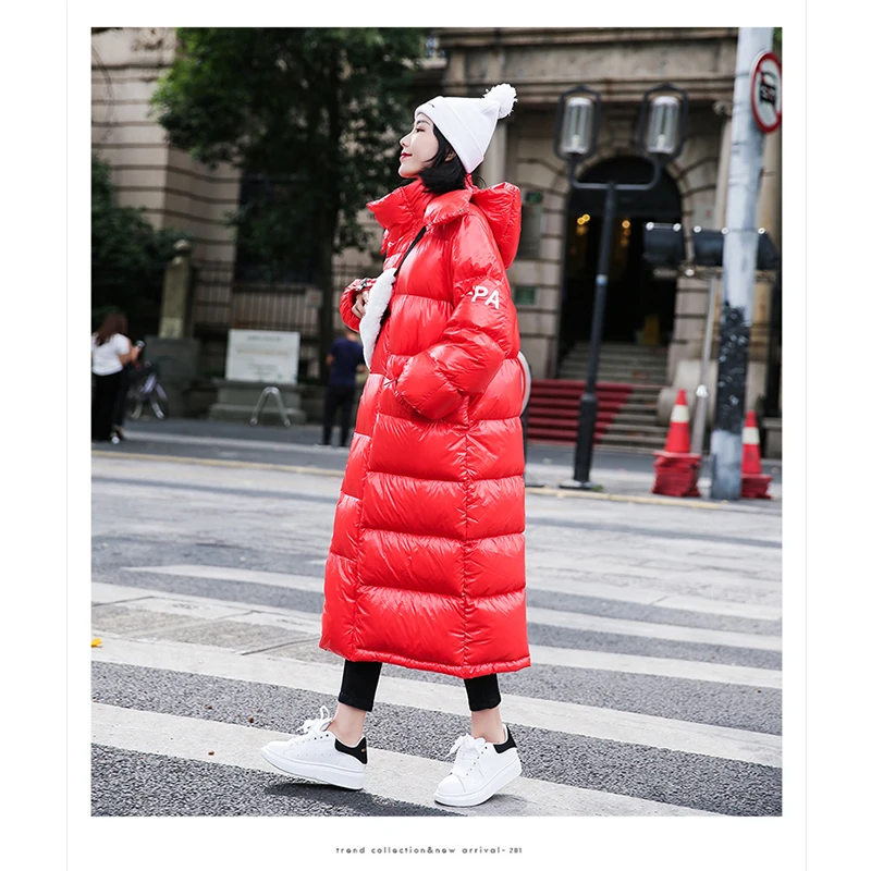 2019 пальто женские зимние куртки теплая парка с капюшоном био пух Высокое