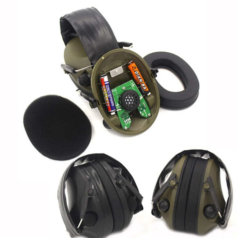 Тактическая электронная съемка наушник для спорта на открытом воздухе Анти шум