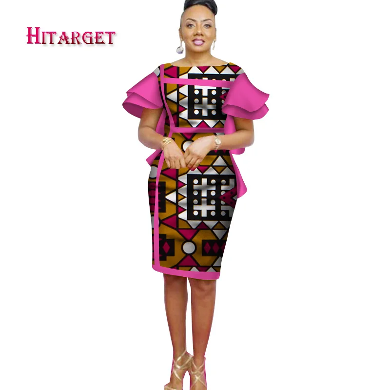 Африканские платья с вощеным принтом для женщин летнее Хлопковое платье Дашики