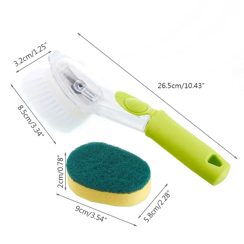 

Brush Kitchen Brush Supplies Automatically Add Dishwashing Decontamination Brush With Sponge Cleaning Tablets Hand Pot Brush