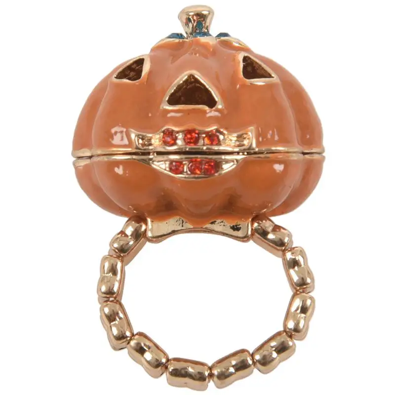 Хэллоуин ювелирные изделия медальон Тыква стрейч кольцо оранжевый +