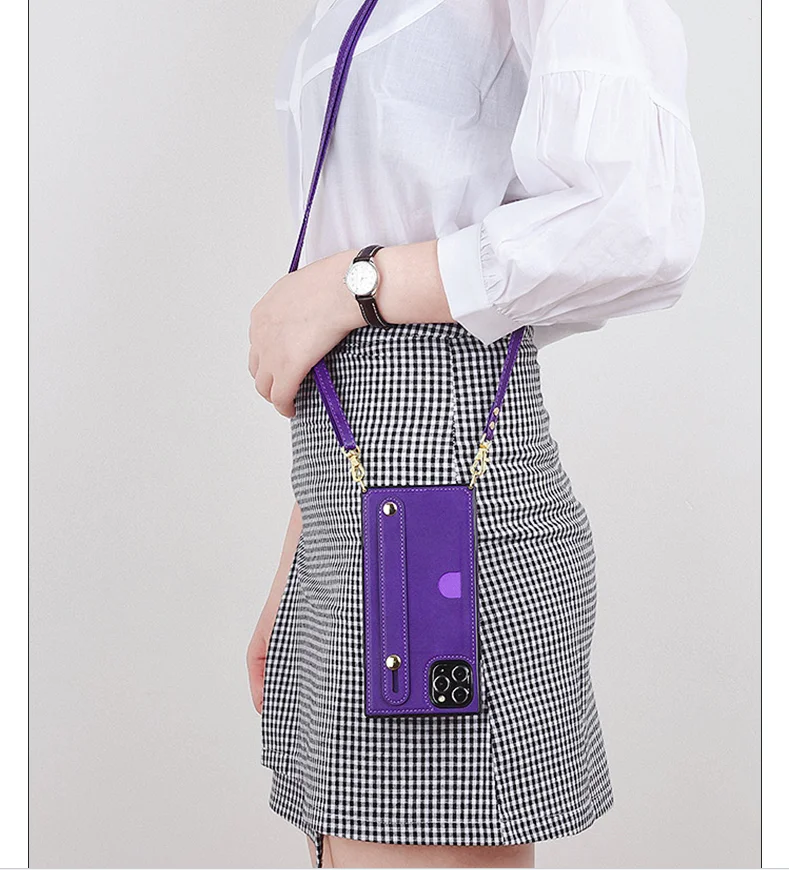 

Luxury Wallet Card Crossbody Shoulder Strap leather case for iphone 11pro max CASE for iphone XS MAX 6s 7 8 Plus X XR SE 2020