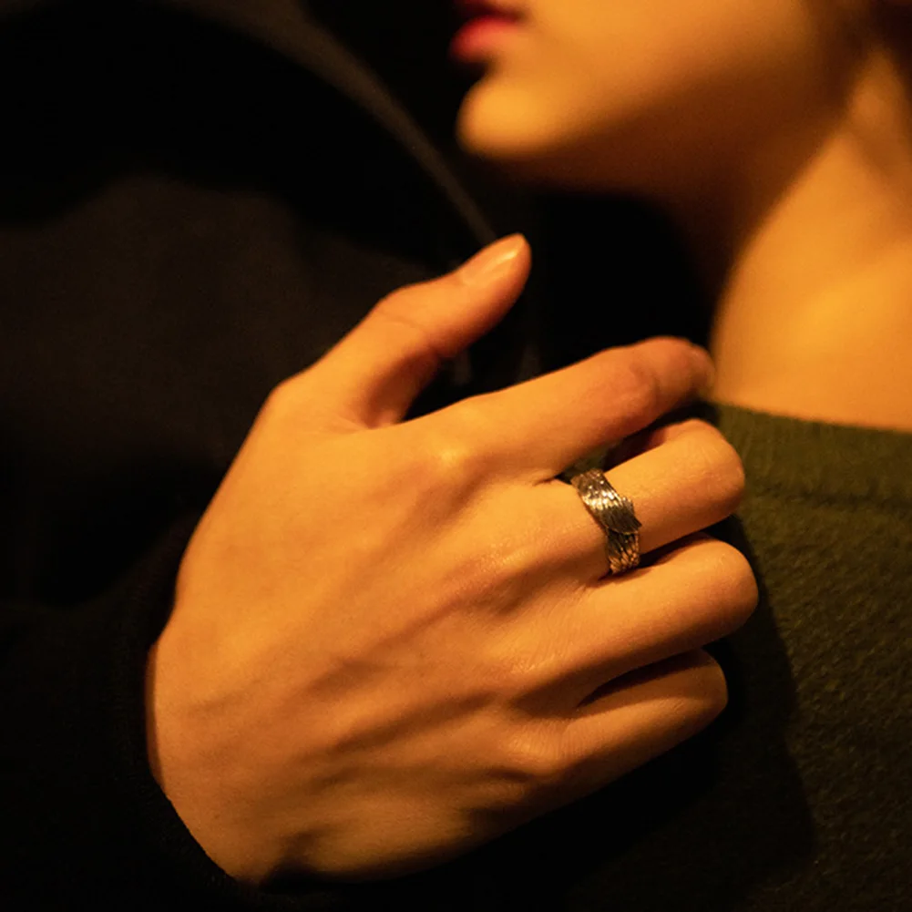 Кольца Крылья Ангела регулируемое Открытое кольцо для мужчин женщин пара