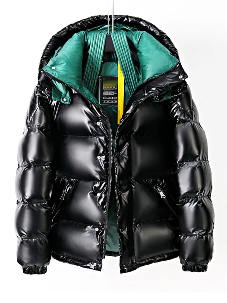 2021 New Winter Men's Bright Face Short Thick Down Jacket Men's Handsome and Warm Trendy Brand Jacket Down Jacket Men S-3XL