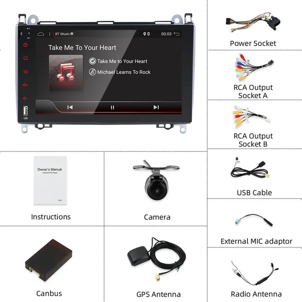 Автомагнитола Bosion с Android 10 0 мультимедийный проигрыватель для Mercedes Benz