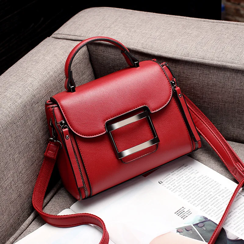 

Brand Small Shoulder Bag for Women Messenger Bags Luxury Designer Ladies Retro PU Leather Handbag Purse Female Crossbody Bag