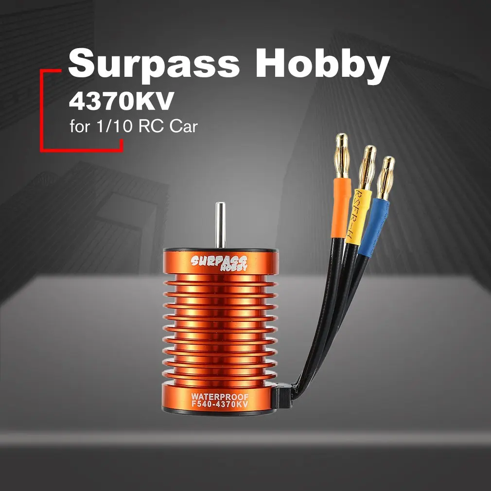 

Бесщеточный двигатель SURPASS HOBBY F540, водонепроницаемый Бессенсорный двигатель 4370KV для радиоуправляемого автомобиля, грузовика, запчасти, акс...