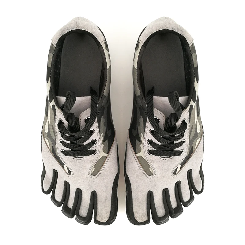 Grey Findcool мужские 5 пальцев открытый тренажерный зал кроссовки Нескользящие натуральная кожа противоударные кроссовки мужские спортивные туфли - Цвет: Grey
