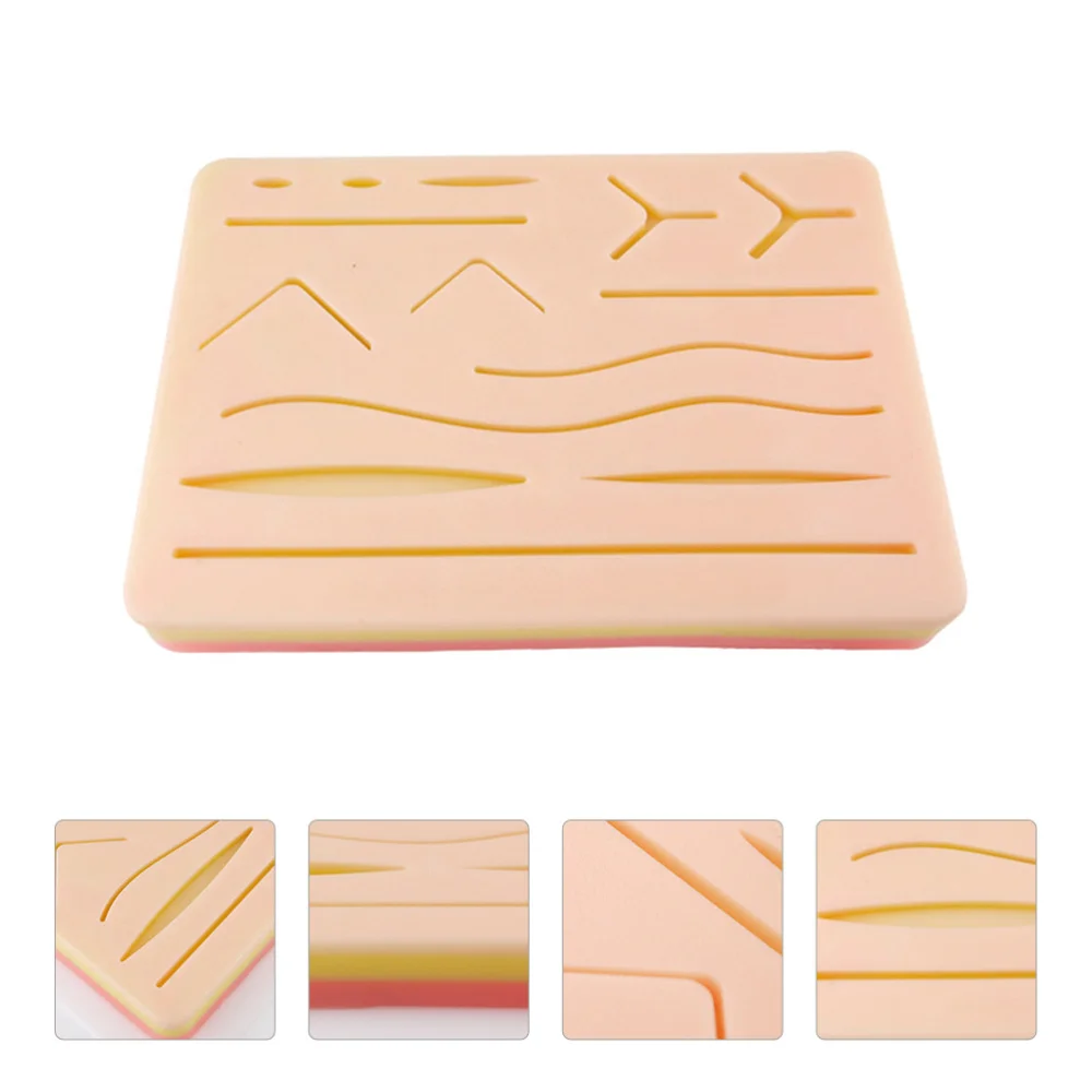 

1pc Silicone Simulation Human Skin Suture Material Training Module for Student