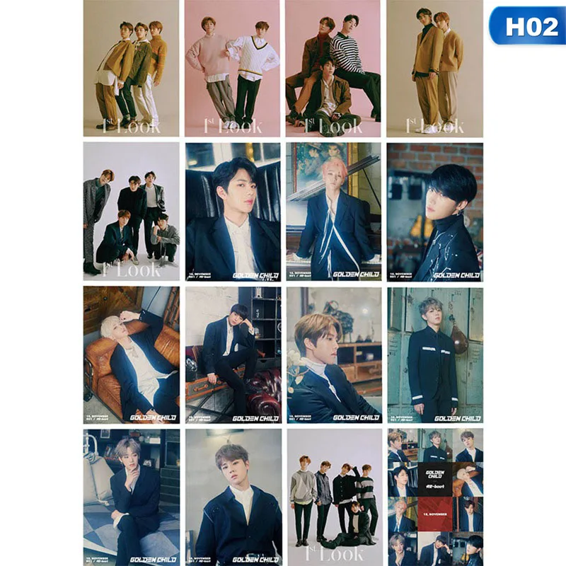 2 Kpop золотой ребенок ЛОМО карта с фотографией Фотокарта дебюта коллективных карты 16 шт./компл - Цвет: 2