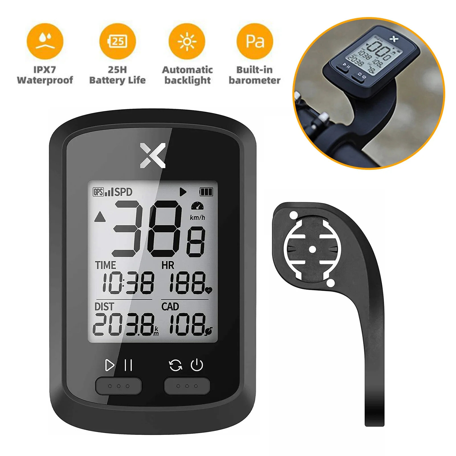 

XOSS Bike Computer G+ Wireless GPS Speedometer Waterproof Road Bike MTB Bicycle Bluetooth ANT+ with Cadence Cycling Computers