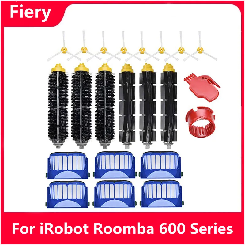

Replacement Part Kit For iRobot Roomba 600 Series 610 620 625 630 650 660 Vacuum Beater Bristle Brush+Aero Vac Filter+Side Brush