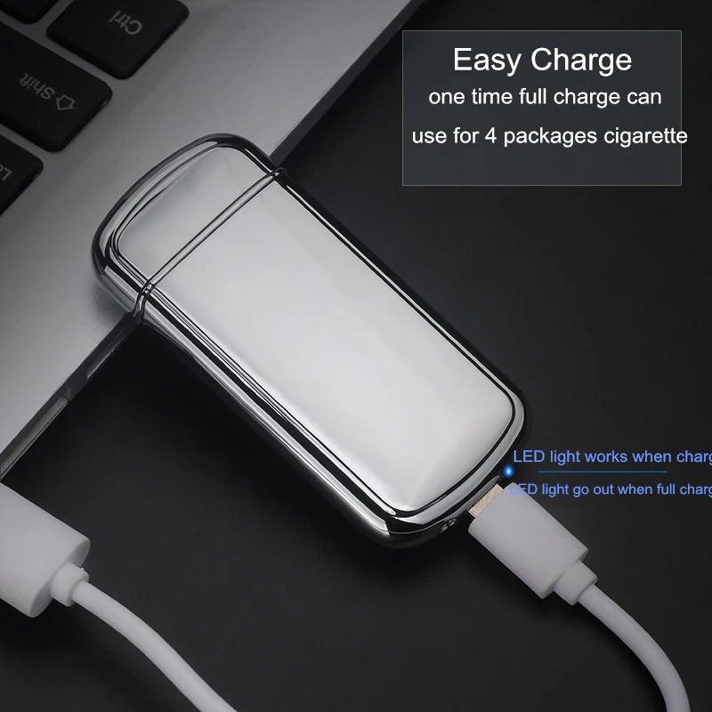 Встряхните для воспламенения двойная дуговая Зажигалка USB зарядка Электронная