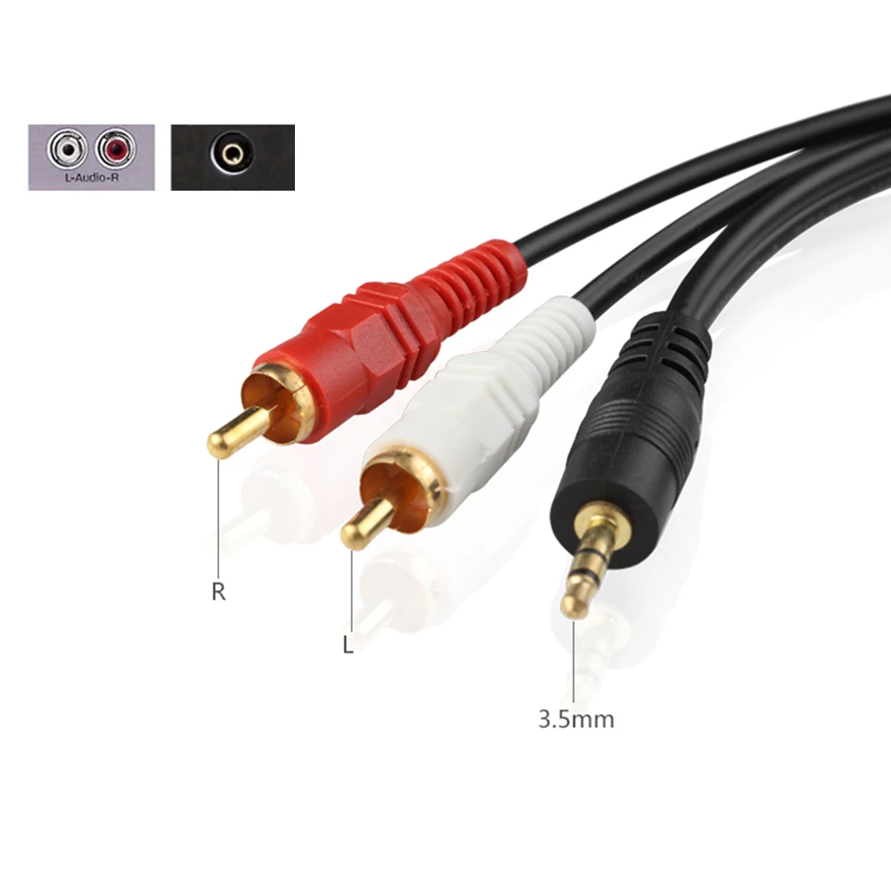 1 5 м/3M/5 м/10 м 3 мм штекер RCA Мужской стерео музыкальный аудио кабель AUX для Mp3