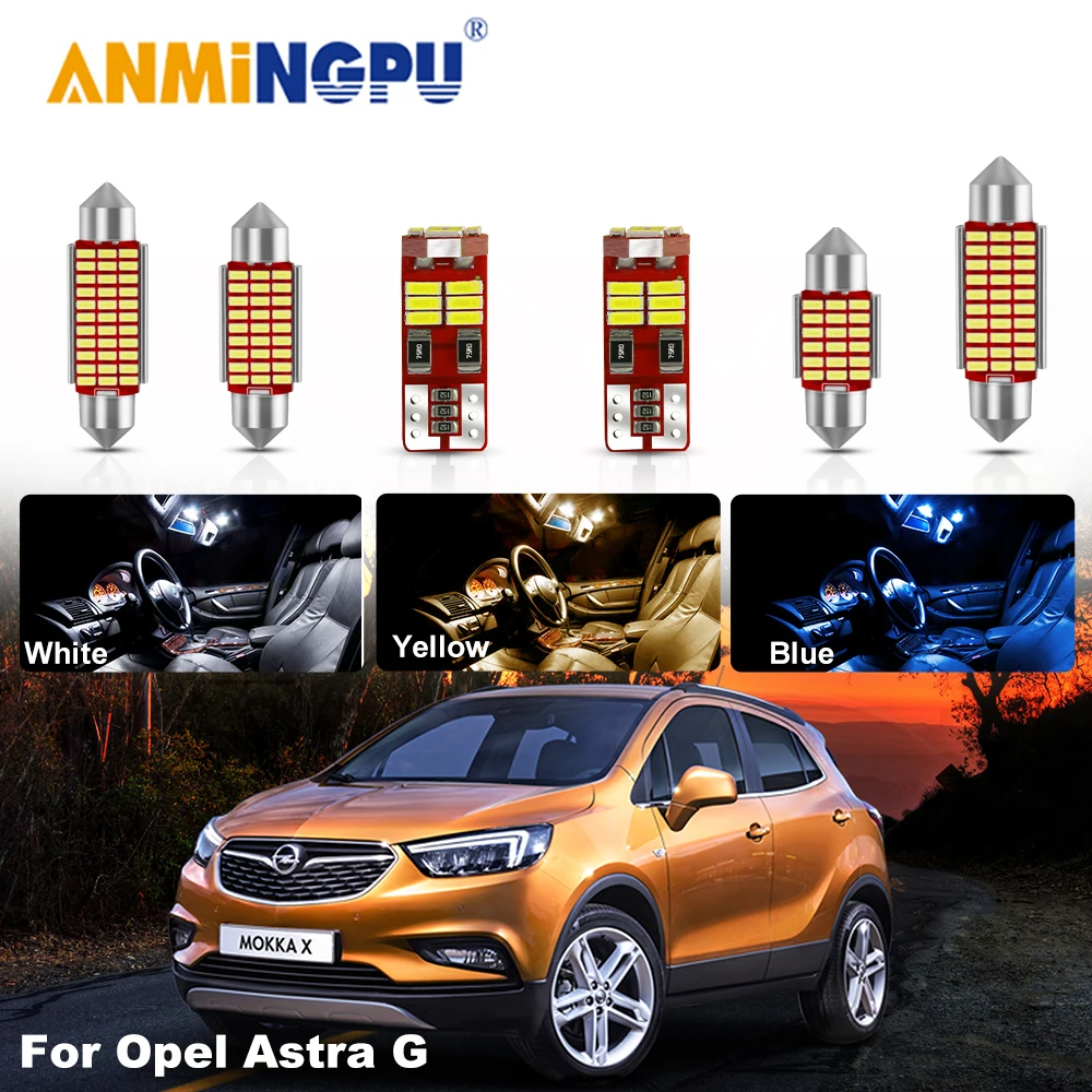 

Car Interior Lights Kit For Opel Vauxhall Astra G Coupe Estate Hatch 1998-2009 Vehicle Canbus Led Map Dome Lamp Auto Accessories