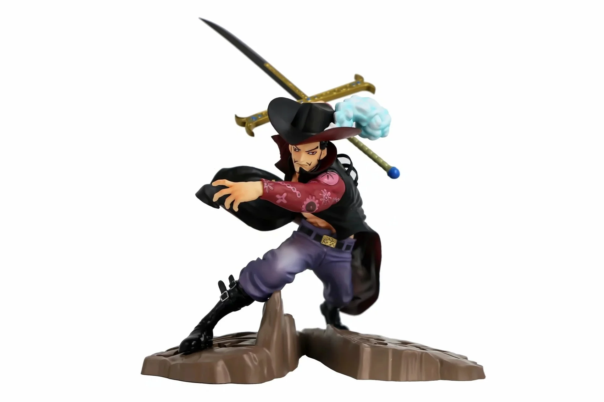 Аниме O.n.e.P.i.e.c.e MAX три тысячи мира P.O.P Hawkeye Mihawk Battle Edition фигурка в коробке примерно 19