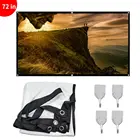 Экран для проектора, простой занавес для дома, улицы, KTV, офиса, портативный 3d HD проектор, тканевый проектор для домашнего кино