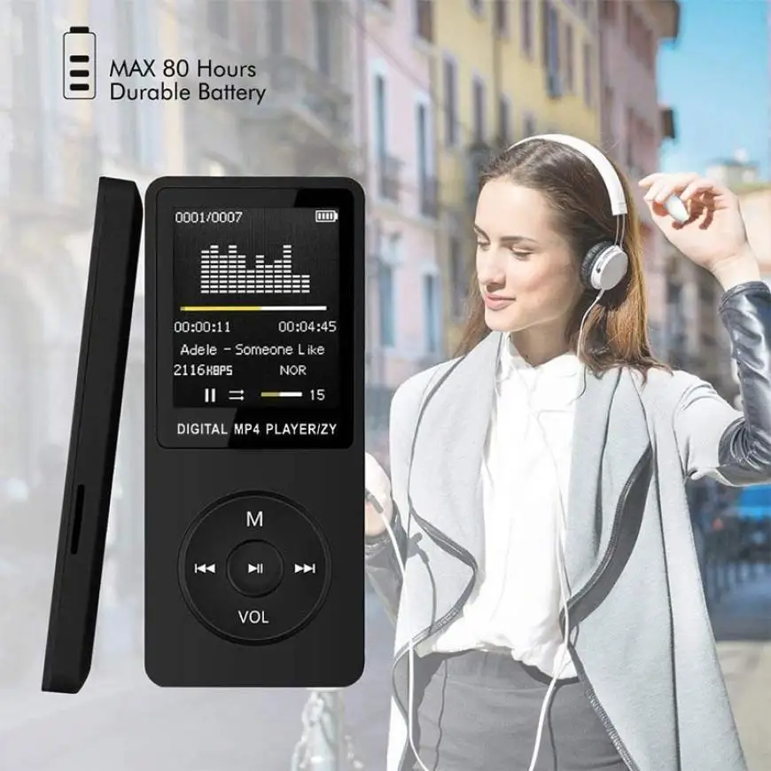 

1.8inch Display Screen MP3 player Voice Recorder FM radio video player for TF Card External sound Music Playing with Speaker