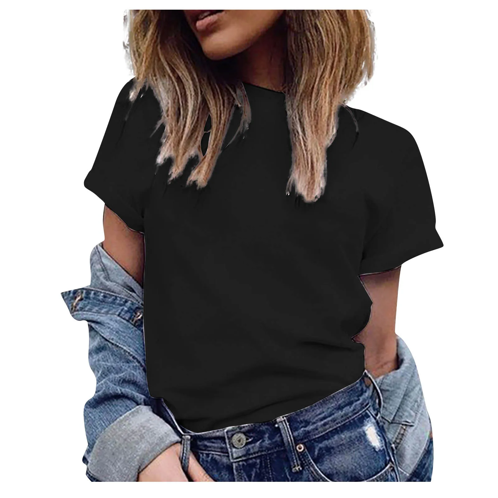 

2021 Women Clothing Women's Sexy Fashion T-shirt Casual Short-sleeved Printed Tops Fashion T-shirt New Hot