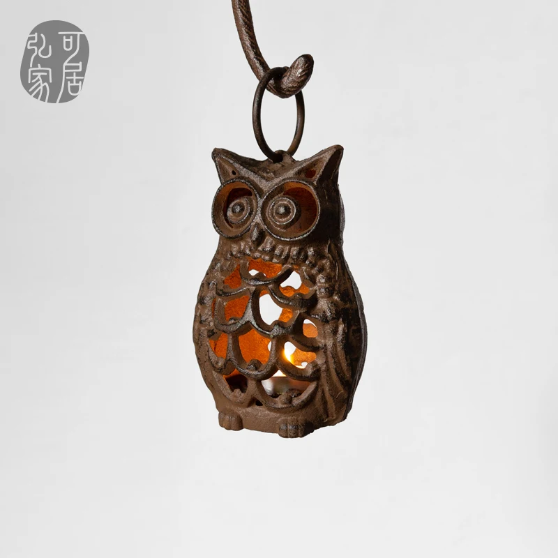 Ретро Железный старый подсвечник металлический ветровой скандинавский