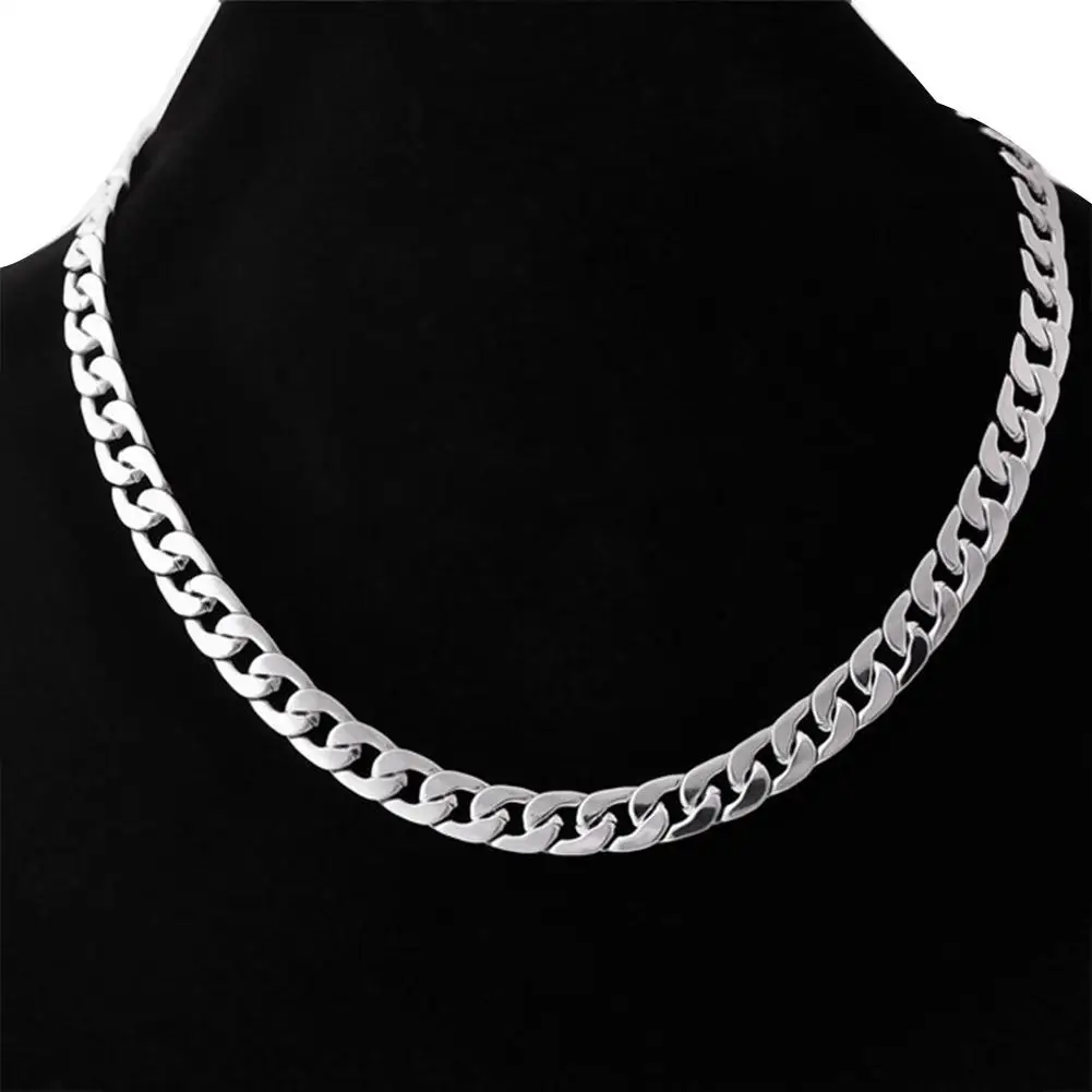 

Fashion Simple Men Twist Oblate Wide Chain Necklace Party Jewelry Birthday Gift 2020
