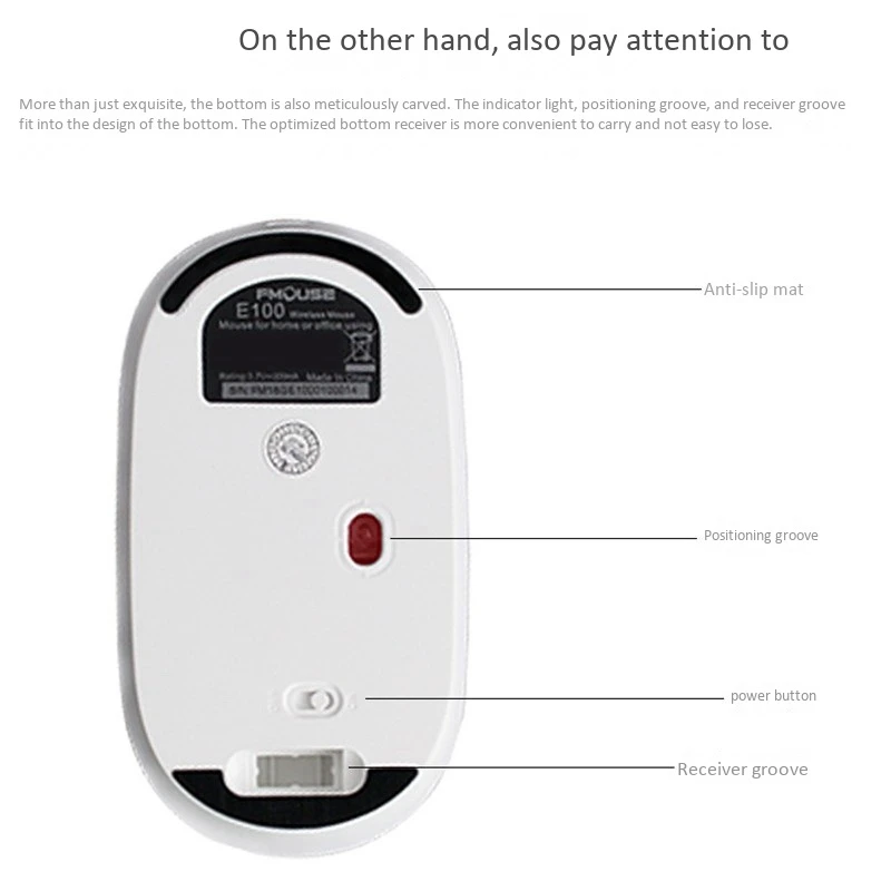 

Wireless Mouse Computer Mouse Mini Ergonomic Mouse Optical Silent Mice 2.4GHz Power Saving Office Mause for Laptop