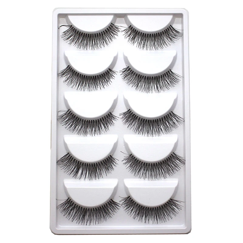 Новинка 2020 хит продаж модные 5 пар Длинные Накладные ресницы для макияжа