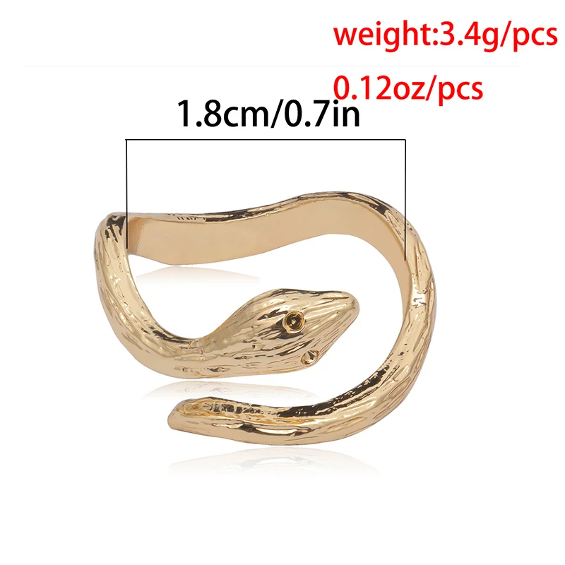 Youvanic регулируемое кольцо в стиле стимпанк с открытой змейкой винтажные кольца