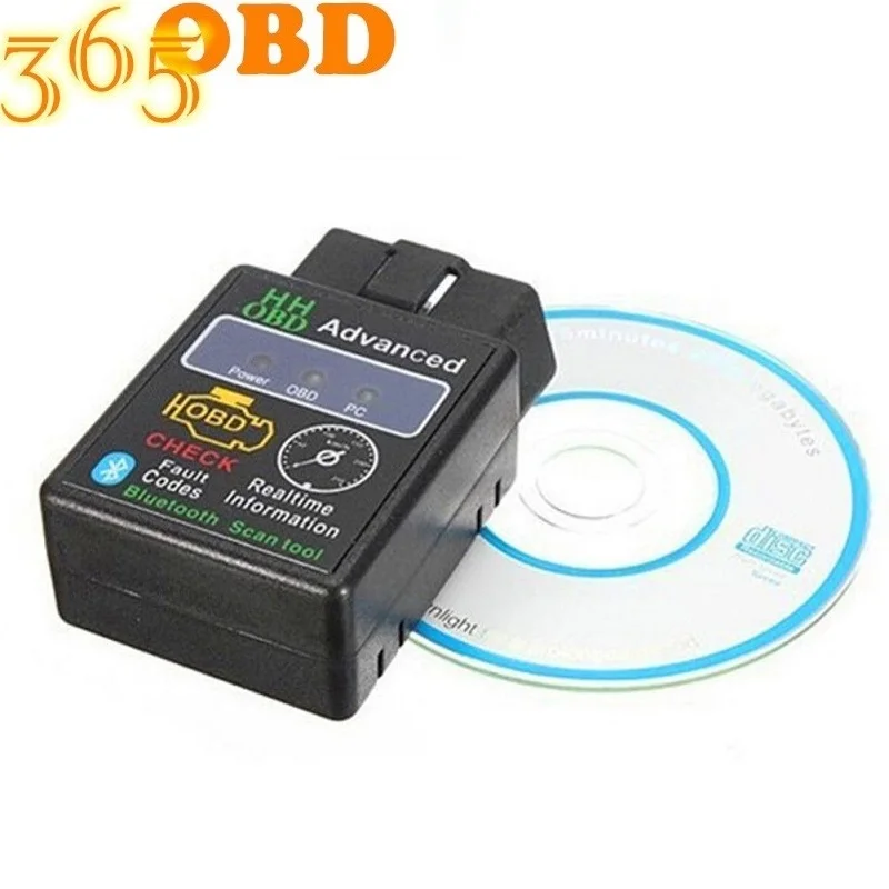 10 шт. мини HHOBD ELM327 V1.5 для Android Windows Bluetooth OBD2 черный смарт инструмент диагностики