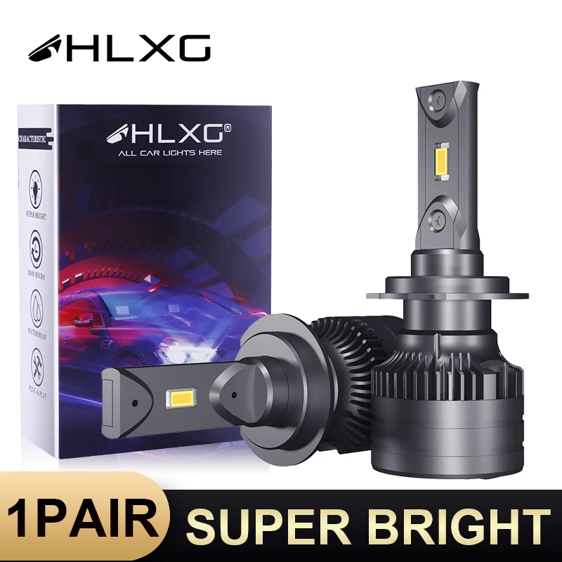 Светодиодные фары HLXG 14000LM 12 В светодиодные лампы luces Led h4 9012 HIR2 H8 H9 H11 Turbo