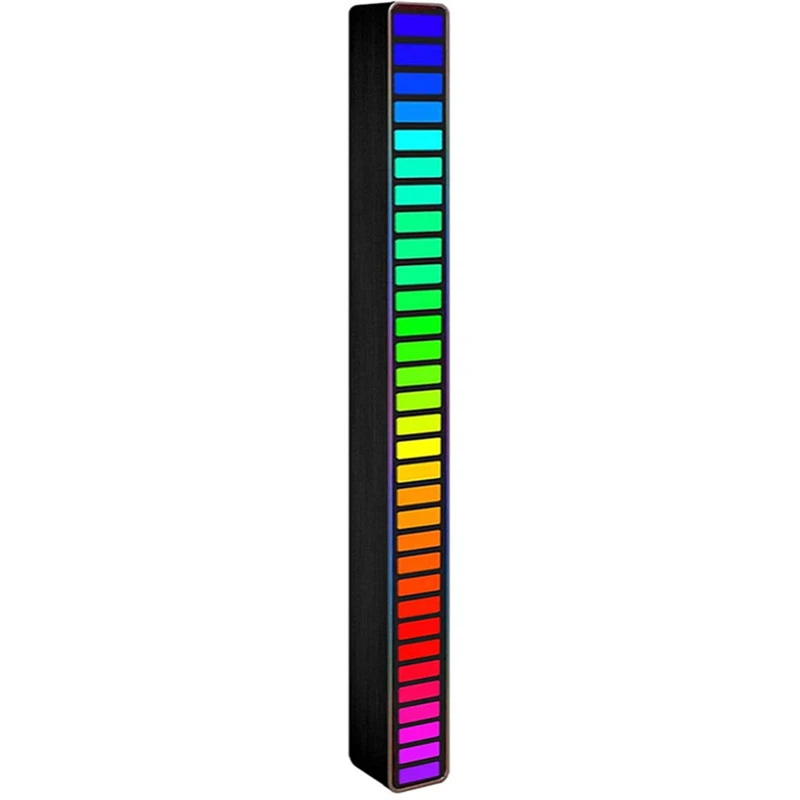 

Creative RGB Music Sound Control LED Level Light Bar Novelty Rhythm Lamp PC Desktop Setup Backlight Car Vehicle Led Night Light