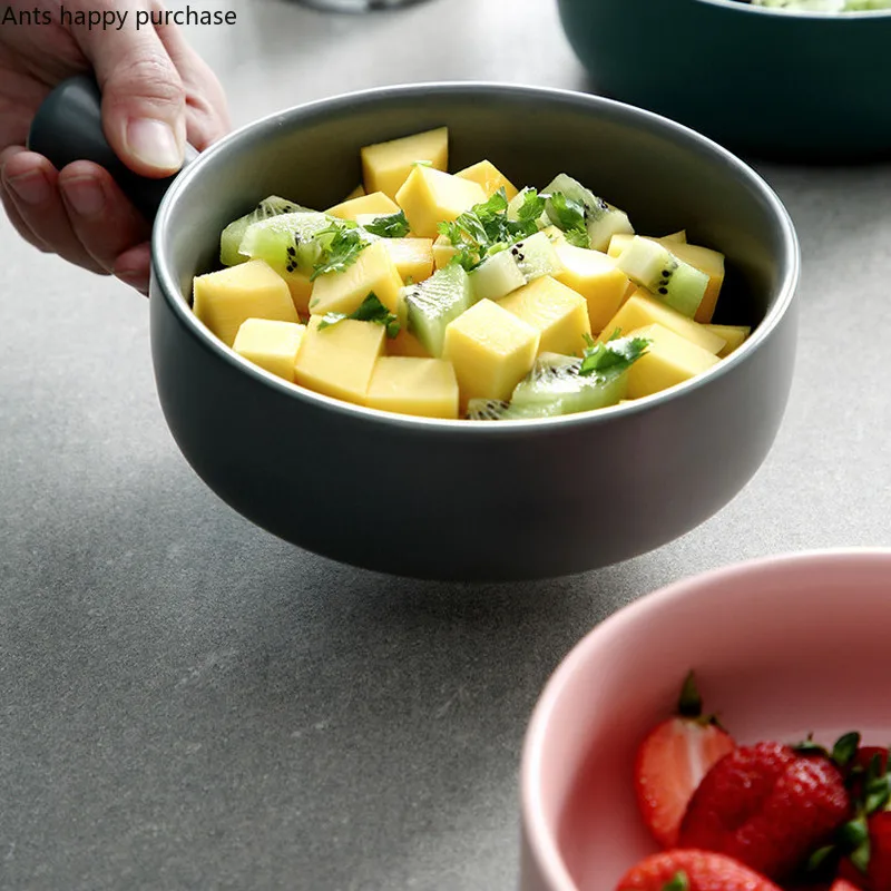 Скандинавский керамический поднос для выпечки с ручкой многоцветная