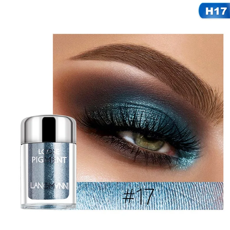 18 цветов, блестящие тени для век, косметический макияж, алмазные губы, свободный макияж, пигмент для глаз, косметическая пудра, тонкие тени для век - Цвет: 17