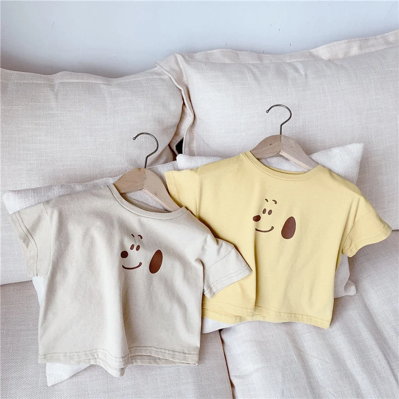 Детские летние свободные повседневные шорты Koodykids для девочек футболки бежевые с