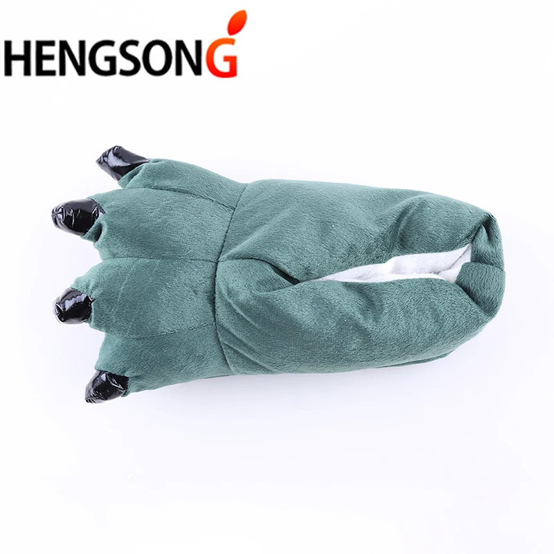 HENGSONG/забавные женские и мужские тапочки плюшевые домашние с рисунком ног