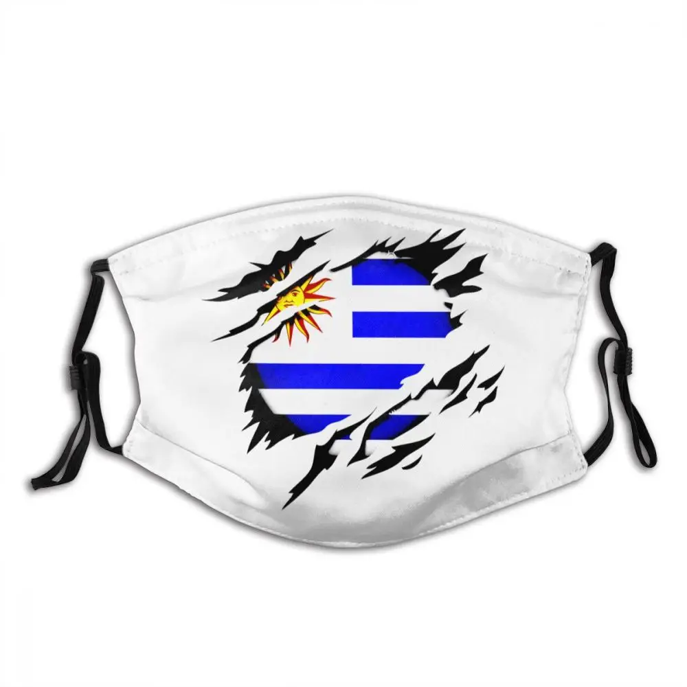 

Забавная Пылезащитная маска для взрослых с угольным фильтром, Уругвай в сердцах, Уругвай, моющиеся маски R182