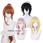 Аниме Takt op. Парик для косплея Destiny, розовый, красный, желтый, Bobo, короткие волосы, Takt Asahina, черный, синий, Анна, Schneider, красный, коричневый парик