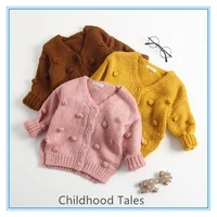 autumn and winter new girls knitted cardigan jacket sweater top childrens fashion clothing